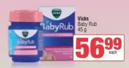 Spar Vicks Baby Rub offer
