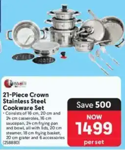 Makro Tissolli Crown Stainless Steel Cookware Set offer