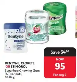 Makro Dentyne, Clorets or Stimorol Sugarfree Chewing Gum offer