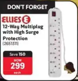 Makro Ellies 12-Way Multiplug with High Surge Protection offer