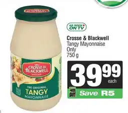 Spar CROSSE & BLACKWELL TANGY MAYONNAISE offer