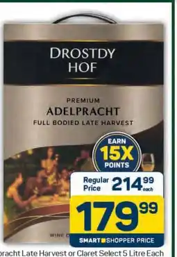 Pick n Pay Drostdy Hof Premium Adelpracht Full Bodied Late Harvest offer