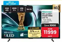 Makro Hisense 165 cm 65" Smart Mini LED TV offer