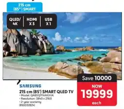 Makro Samsung 215 cm 85" Smart QLED TV offer