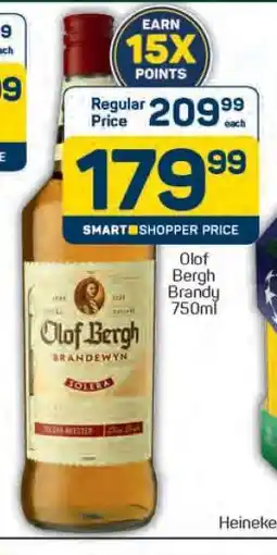 Pick n Pay Olof Bergh Brandy 750ml offer