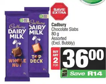 Spar Cadbury Chocolate Slabs offer