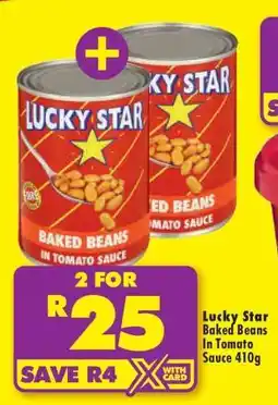 Shoprite LUCKY STAR BAKED BEANS IN TOMATO SAUCE 410g offer