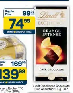 Pick n Pay Lindt Excellence Chocolate Slab Assorted 100g Each offer