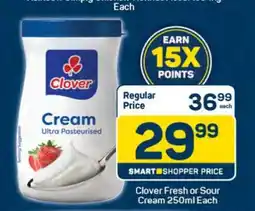 Pick n Pay Clover Fresh or Sour Cream 250ml Each offer