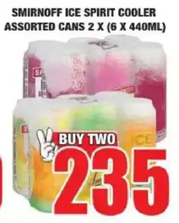 Boxer Liquors Smirnoff ice spirit cooler assorted cans offer