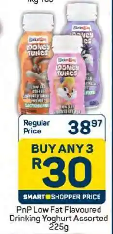 Pick n Pay PnP Low Fat Flavoured Drinking Yoghurt Assorted 225g offer
