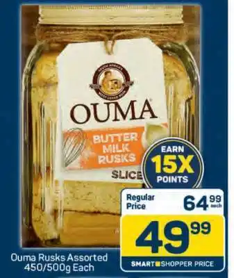 Pick n Pay Ouma Rusks Assorted 450/500g Each offer