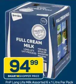 Pick n Pay PnP Long Life Milk Assorted 6 x 1 Litre Per Pack offer