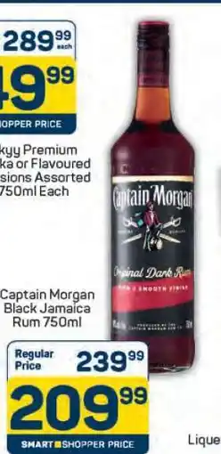 Pick n Pay CAPTAIN MORGAN BLACK JAMAICA RUM 750ml offer