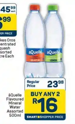 Pick n Pay aQuellé Flavoured Mineral Water Assorted 500ml offer