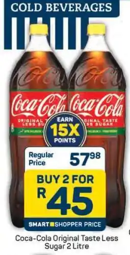 Pick n Pay Coca-Cola Original Taste Less Sugar 2 Litre offer