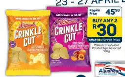 Pick n Pay Willards Crinkle Cut Potato Chips Assorted 120g offer