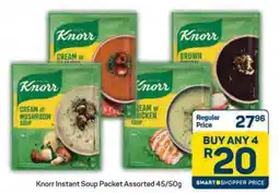 Pick n Pay Knorr Instant Soup Packet Assorted 45/50g offer