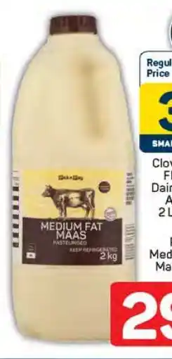 Pick n Pay Clover Fresh Dairy Medium Fat Maas 2 L offer