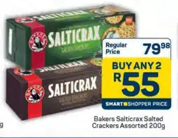 Pick n Pay Bakers Salticrax Salted Crackers Assorted 200g offer