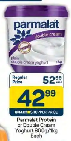 Pick n Pay Parmalat Protein or Double Cream Yoghurt 800g/1kg Each offer