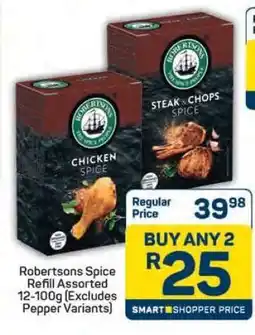 Pick n Pay Robertsons Spice Refill Assorted 12-100g (Excludes Pepper Variants) offer