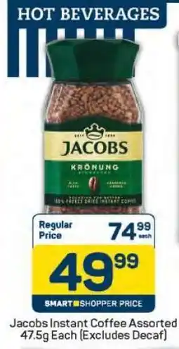 Pick n Pay Jacobs Instant Coffee Assorted 47.5g Each (Excludes Decaf) offer