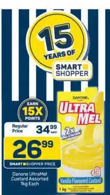 Pick n Pay Danone Ultramel Custard Assorted 1kg Each offer