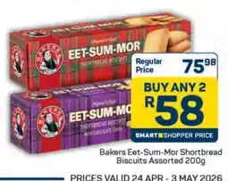 Pick n Pay Bakers Eet-Sum-Mor Shortbread Biscuits Assorted 200g offer
