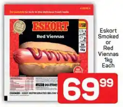 Pick n Pay Eskort Smoked or Red Viennas 1kg Each offer