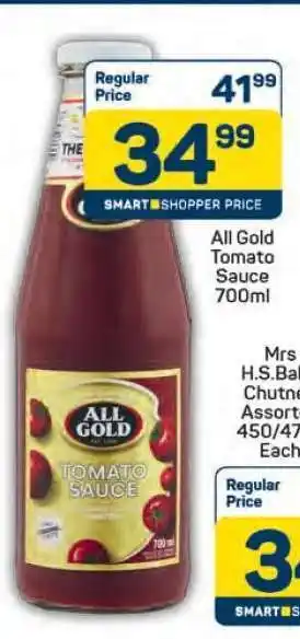 Pick n Pay All Gold Tomato Sauce-700ml offer