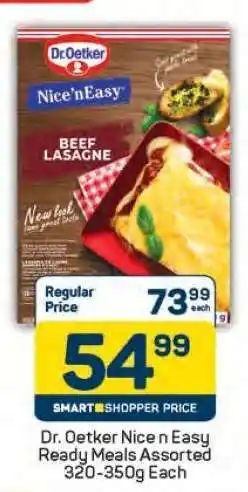 Pick n Pay Dr. Oetker Nice n Easy Ready Meals Assorted 320-350g Each offer