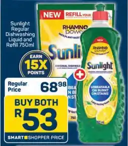 Pick n Pay Sunlight Regular Dishwashing Liquid and Refill 750ml offer
