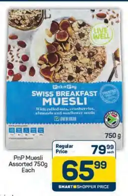 Pick n Pay PnP Muesli Assorted 750g Each offer