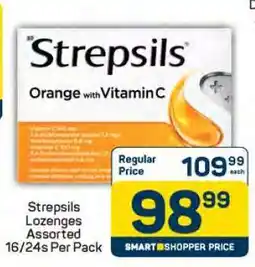 Pick n Pay Strepsils Lozenges Assorted 16/24s Per Pack offer
