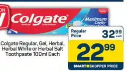 Pick n Pay Colgate Regular, Gel, Herbal, Herbal White or Herbal Salt Toothpaste 100ml Each offer