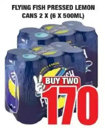 Boxer Liquors Flying fish pressed lemon cans offer