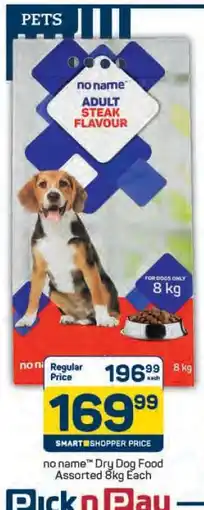 Pick n Pay no name Dry Dog Food Assorted 8kg Each offer