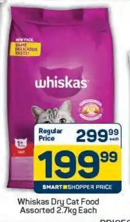 Pick n Pay Whiskas Dry Cat Food Assorted 2.7kg Each offer