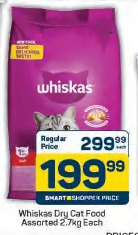 Pick n Pay Whiskas Dry Cat Food Assorted 2.7kg Each offer