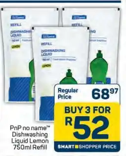 Pick n Pay PnP no name Dishwashing Liquid Lemon 750ml Refill offer