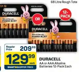 Pick n Pay DURACELL AA or AAA Alkaline Batteries 12-Pack Each offer