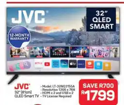 Pick n Pay Hypermarket JVC 32 QLED Smart TV offer