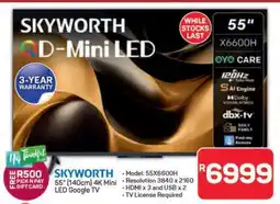 Pick n Pay Hypermarket SKYWORTH 55'' 4K Mini LED Google TV offer