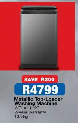 OK Furniture Metallic Top-Loader Washing Machine offer