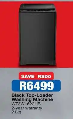 OK Furniture Black Top-Loader Washing Machine offer