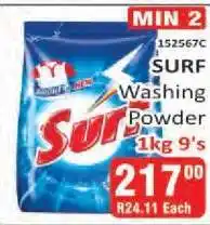 KitKat Cash and Carry SURF Washing Powder 1kg 9's offer