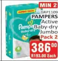 KitKat Cash and Carry PAMPERS Active Baby-dry Jumbo Pack 2 offer