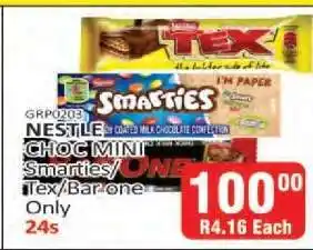 KitKat Cash and Carry NESTLE CHOC MINI Smarties/Tex/Bar one offer