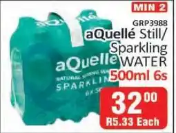 KitKat Cash and Carry aQuellé Still/Sparkling Water 500ml 6s offer